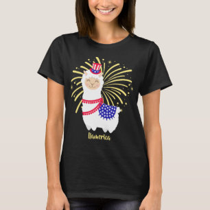 Llama American July 4th T-Shirt