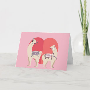 Llama and Alpaca with love Card