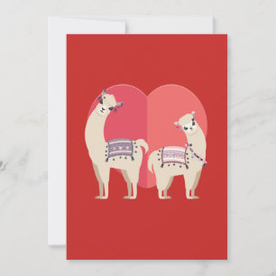 Llama and Alpaca with love Holiday Card