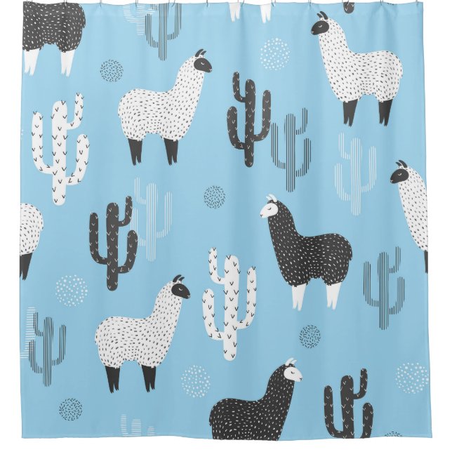 Llama and cactus, cute pattern. (Front)