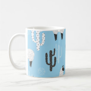 Llama and cactus, cute pattern. coffee mug