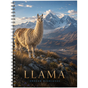 Llama Andean Highlands ANIMALS Notebook