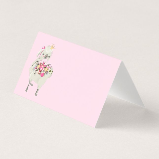 Llama Anniversaire Carte du menu (Front)