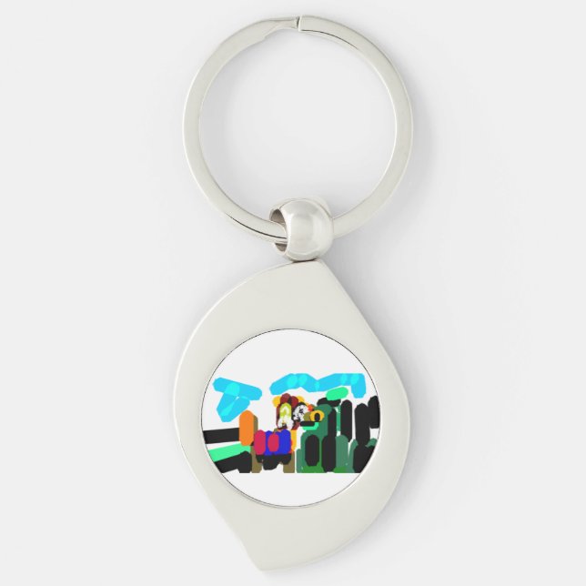 Llama art joy keychain (Front)