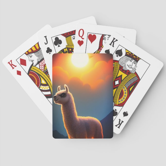 Llama Art Playing Cards (Back)