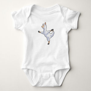 Llama at Yoga Fitness Baby Bodysuit