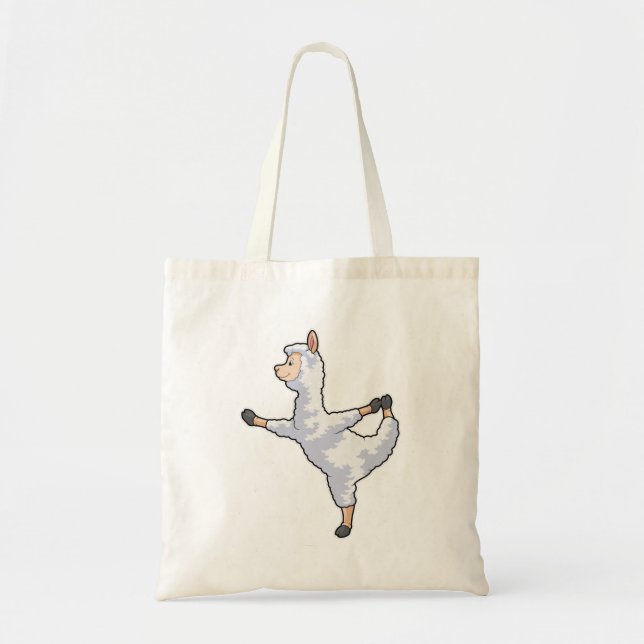Llama at Yoga Fitness Tote Bag (Front)