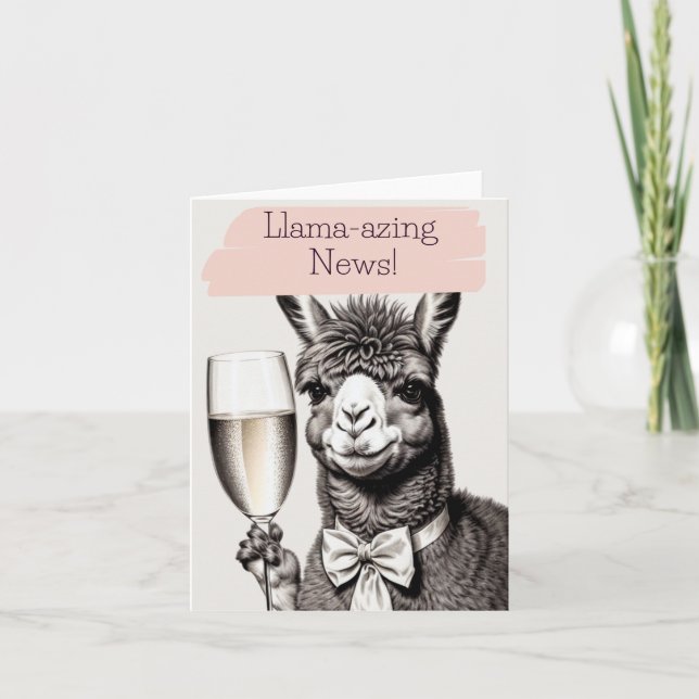 Llama-azing News Congratulations Card (Front)