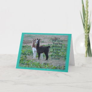 Llama Baby Card