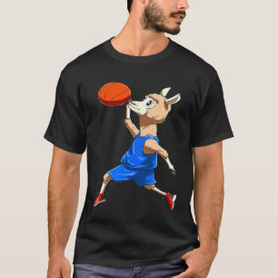Llama Basketball Llama Playing Basketball Llama T-Shirt
