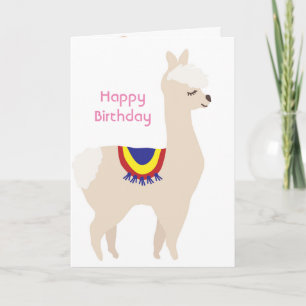 Llama birthday, Birthday Balloons Card