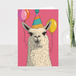 Llama Birthday Card – Funny Party Animal