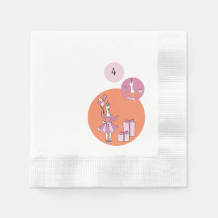Llama birthday napkin