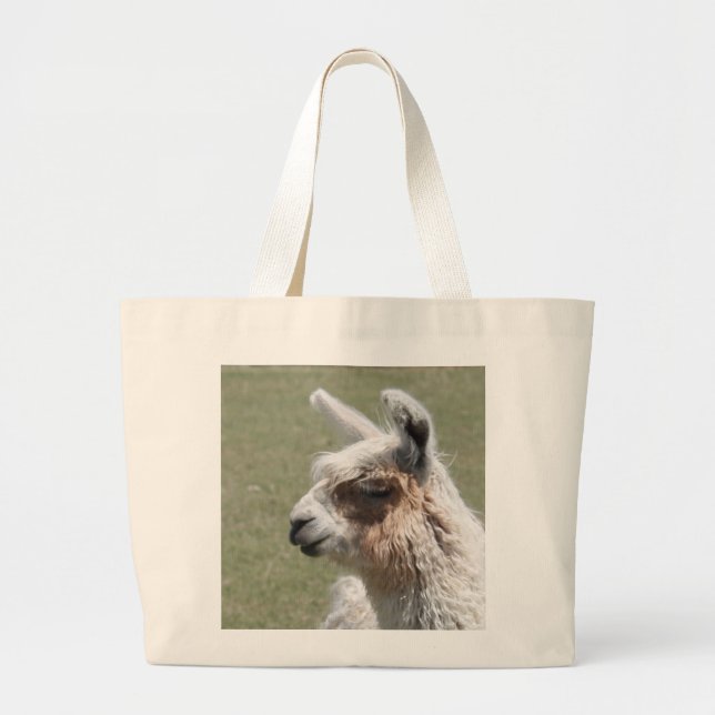 Llama Blush Large Tote Bag (Front)
