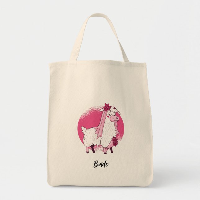Llama Bride Tote Bag (Front)