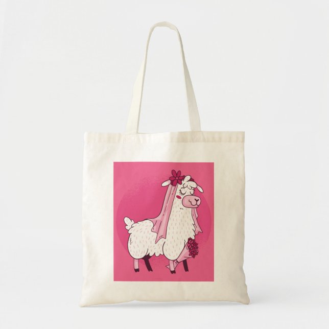 Llama Bride Tote Bag (Front)