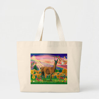 Llama (brown) - Autumn Angel Large Tote Bag