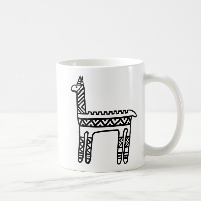 Llama-BW Coffee Mug (Right)