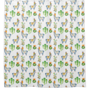 Llama Cactus Colourful Cute Modern Pattern