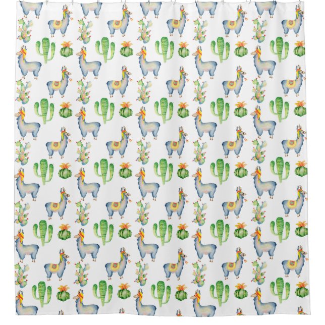 Llama Cactus Colourful Cute Modern Pattern (Front)