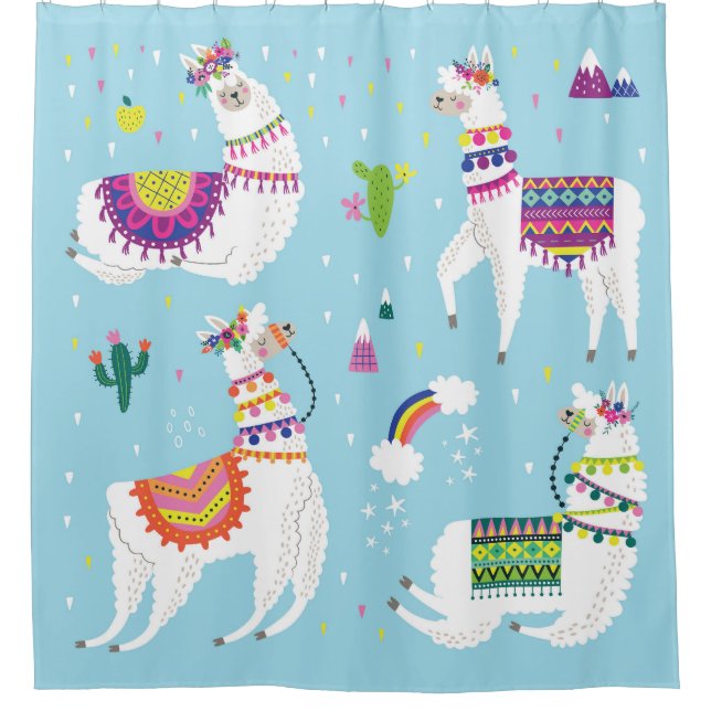 Llama & Cactus: Cute Vintage Set (Front)