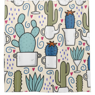 Llama Cactus: Hand-Drawn Seamless Design