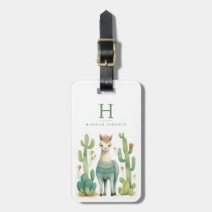 Llama Cactus Luggage Tags