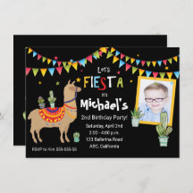 llama Cactus photo personalized birthday party