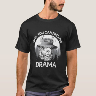 Llama Camping Only You Can Prevent Drama Gift T-Shirt