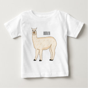 Llama cartoon illustration baby T-Shirt