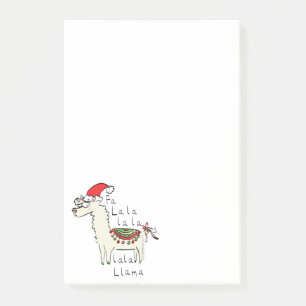 Llama Christmas Kids Cute Funny Post-it Notes