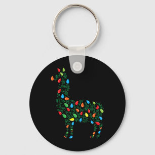 Llama Christmas Lights Sturdy Animals Lover Alpaca Keychain