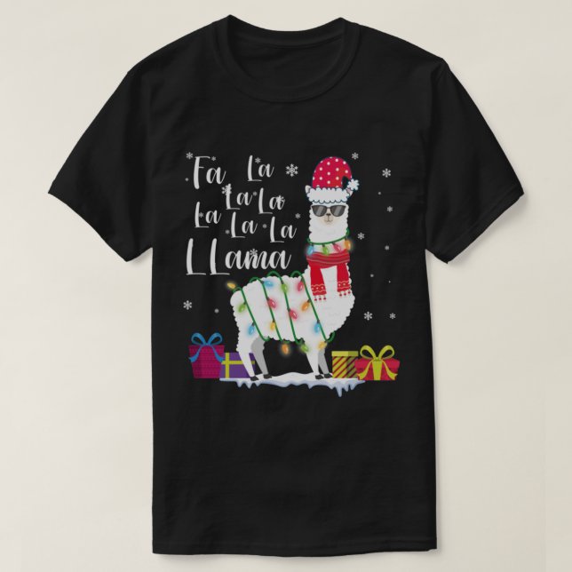 Llama christmas sweater Fa La La Lama Funny x-mas  (Design Front)