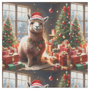 Llama Christmas Time, Fabric