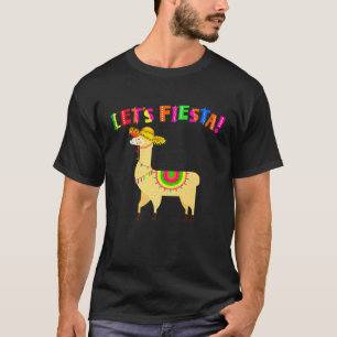 Llama Cinco de Mayo  Alpaca Outfit Mexican Party T-Shirt