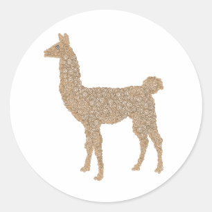 Llama Classic Round Sticker