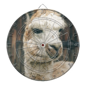 Llama Close Up Dartboard
