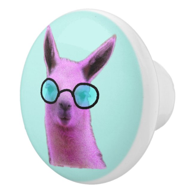 Llama cool rose ! Boutons de porte (Droite)