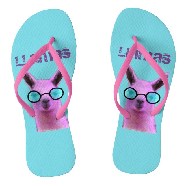 Llama cool rose ! Tongs (Semelle)
