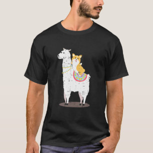 Llama Corgi Cool Cute Birthday Idea Outfit T-Shirt