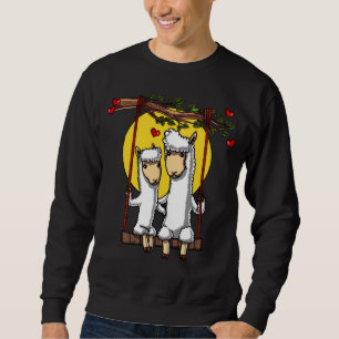 Llama Couple Alpaca Cute Animals Sweatshirt