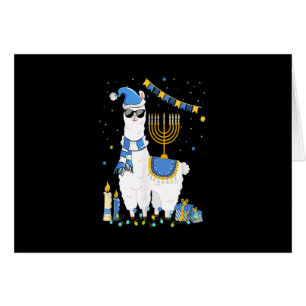 Llama Cute Alpaca Chanukah Holiday Menorah Hanukka