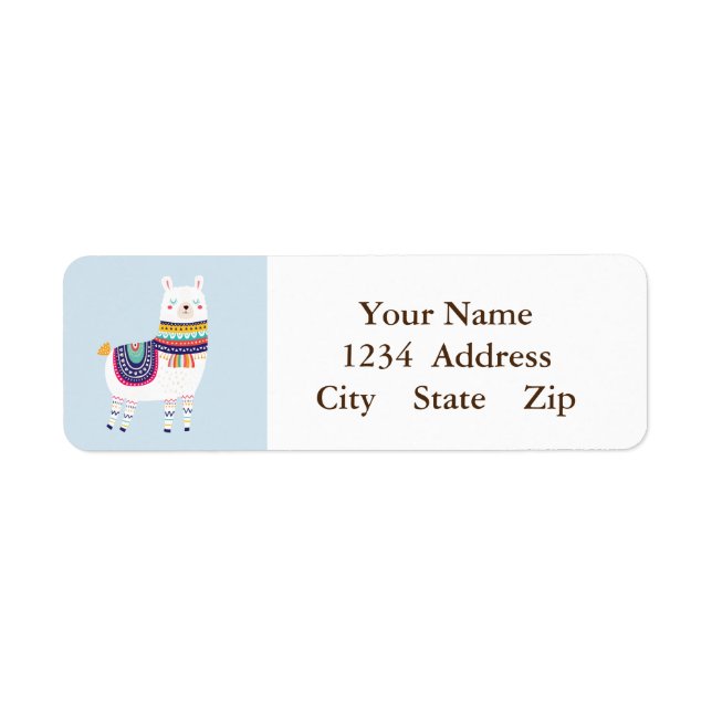Llama Cute Custom Address (Front)