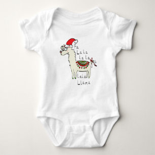 Llama Cute Funny Christmas Holiday Baby Bodysuit