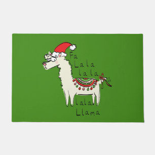 Llama Cute Funny Christmas Holiday Doormat