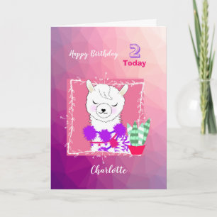 Llama Cute Personalized Card