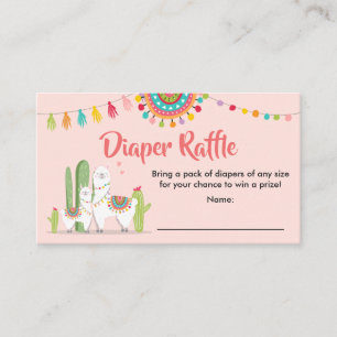 Llama Diaper Carte Raffin Fiesta Cactus Baby showe