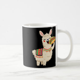 Llama Eating Taco Mexican Llama Funny Cinco De May Coffee Mug