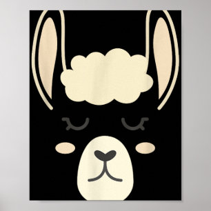 Llama Face Funny Halloween Costume Alpacas Poster