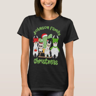 Llama Family Men Women and Kids Johnson Family Chr T-Shirt